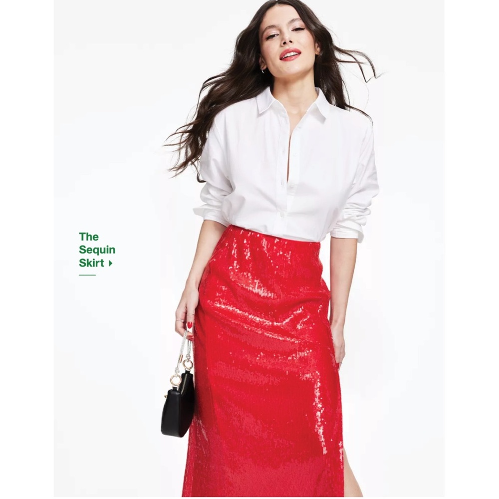 A New Day Red Sequin Skirt